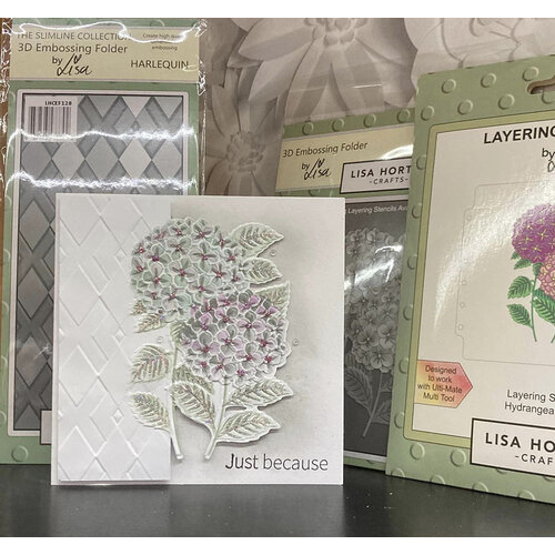 Lisa Horton Crafts - Layering Stencils - Hydrangea Blooms