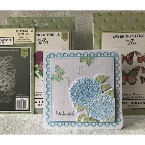 Lisa Horton Crafts - 3D Embossing Folder with Coordinating Dies - Hydrangea Blooms 3 Lisa Horton Crafts - 3D Embossing Folder with Coordinating Dies - Hydrangea Blooms