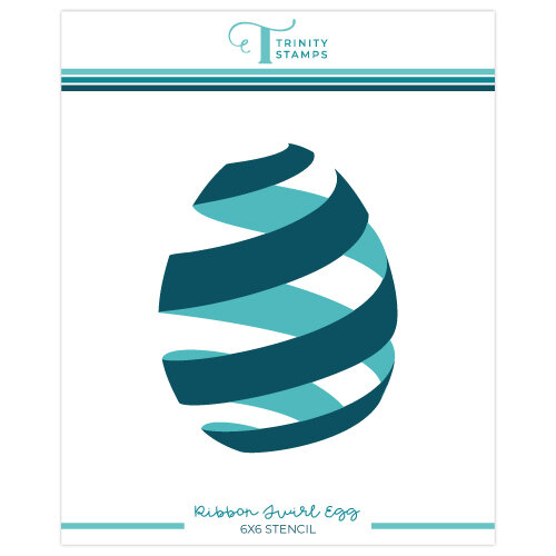 Trinity Stamps - Stencils - Ribbon Twirl Egg