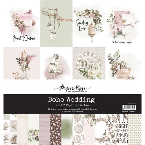 Paper Rose - 12 x 12 Collection Pack - Boho Wedding