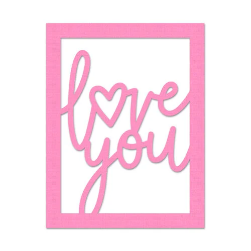 Scrapbook.com - Decorative Die Set - A2 Plate - Love You 1 Scrapbook.com - Decorative Die Set - A2 Plate - Love You