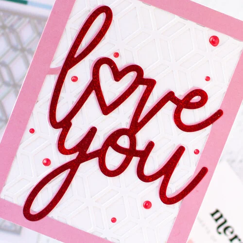 Scrapbook.com - Decorative Die Set - A2 Plate - Love You 3 Scrapbook.com - Decorative Die Set - A2 Plate - Love You