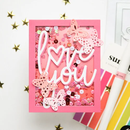 Scrapbook.com - Decorative Die Set - A2 Plate - Love You 5 Scrapbook.com - Decorative Die Set - A2 Plate - Love You