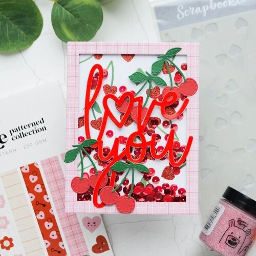 Scrapbook.com - Decorative Die Set - A2 Plate - Love You 7 Scrapbook.com - Decorative Die Set - A2 Plate - Love You
