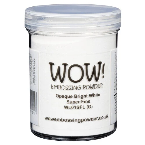 WOW! - Opaque Collection - Embossing Powder - Bright White - Super Fine - Large 1 WOW! - Opaque Collection - Embossing Powder - Bright White - Super Fine - Large