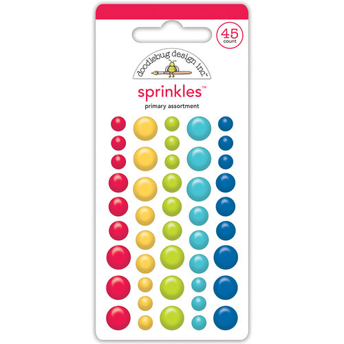 Doodlebug Design - Doggone Cute Collection - Stickers - Sprinkles - Enamel Dots - Primary Assortment
