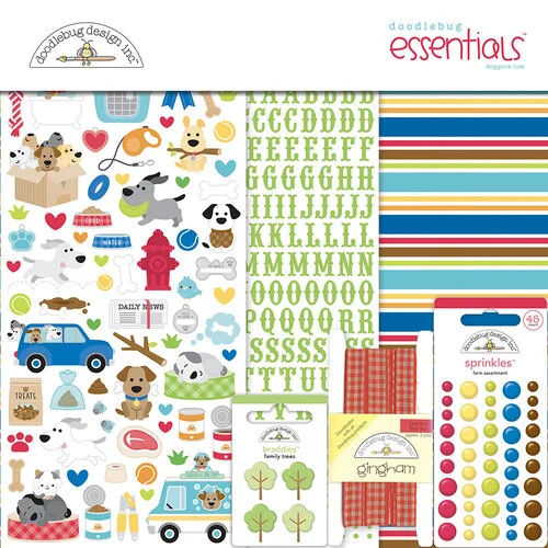 Doodlebug Design - Doggone Cute Collection - Essentials Kit 1 Doodlebug Design - Doggone Cute Collection - Essentials Kit