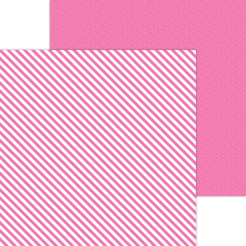 Doodlebug Design - Monochromatic Collection - 12 x 12 Double Sided Paper - Bubblegum Candy Stripe 1 Doodlebug Design - Monochromatic Collection - 12 x 12 Double Sided Paper - Bubblegum Candy Stripe