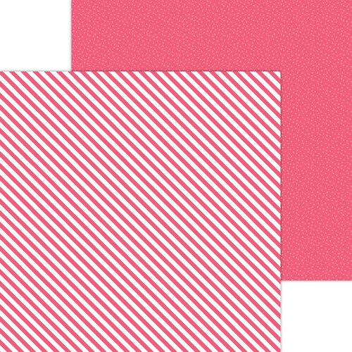 Doodlebug Design - Monochromatic Collection - 12 x 12 Double Sided Paper - Cherry Candy Stripe 1 Doodlebug Design - Monochromatic Collection - 12 x 12 Double Sided Paper - Cherry Candy Stripe