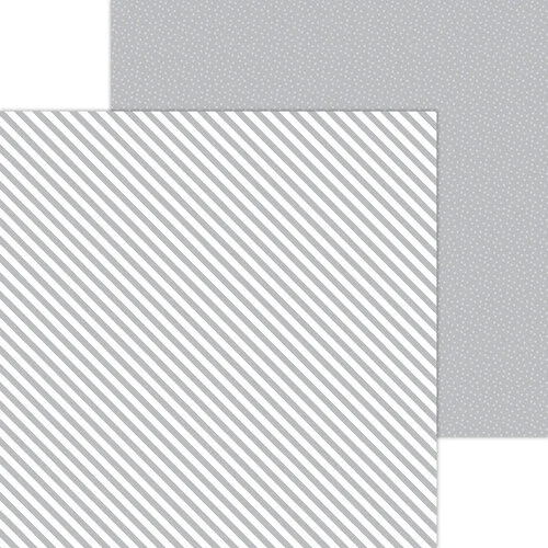 Doodlebug Design - Monochromatic Collection - 12 x 12 Double Sided Paper - Stone Gray Candy Stripe 1 Doodlebug Design - Monochromatic Collection - 12 x 12 Double Sided Paper - Stone Gray Candy Stripe