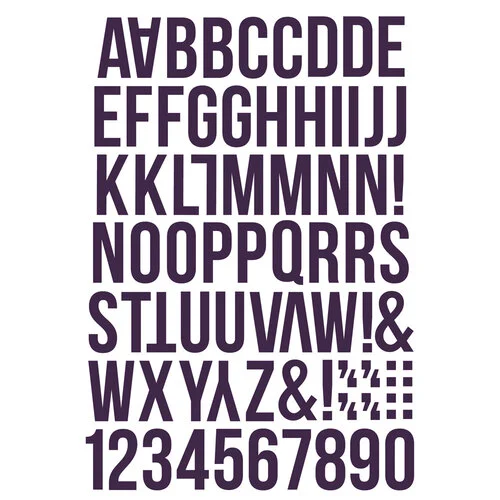 Simple Stories - Color Vibe Collection - Sticker Book - Alpha - Dark