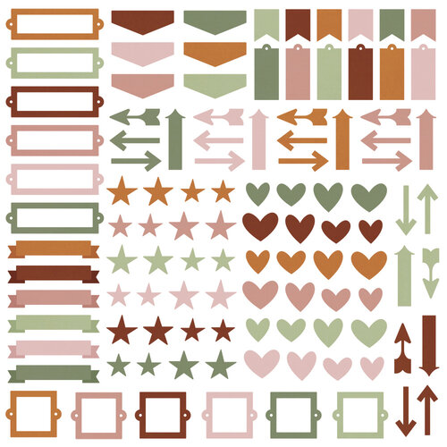 Simple Stories - Color Vibe Collection - Bits and Pieces - Chipboard Boho 2 Simple Stories - Color Vibe Collection - Bits and Pieces - Chipboard Boho