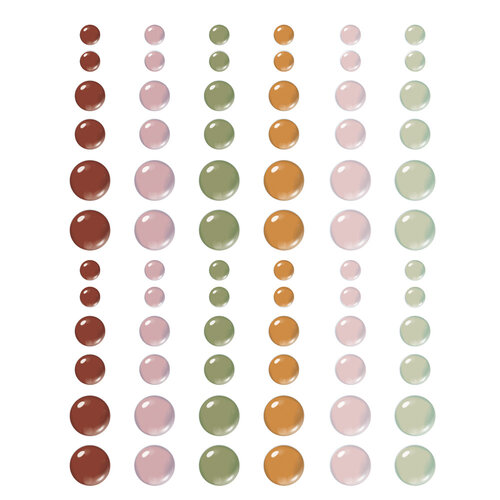 Simple Stories - Color Vibe Collection - Enamel Dots - Boho