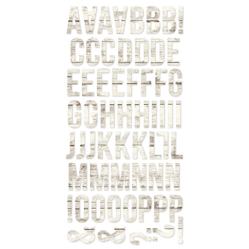 Simple Stories - Color Vibe Collection - 6 x 12 Foam Stickers - Alpha - Woods - Aspen