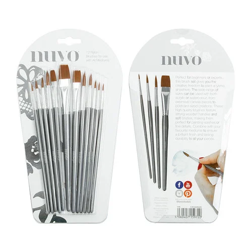 Nuvo - Nylon Brushes - 12 Pack 1 Nuvo - Nylon Brushes - 12 Pack
