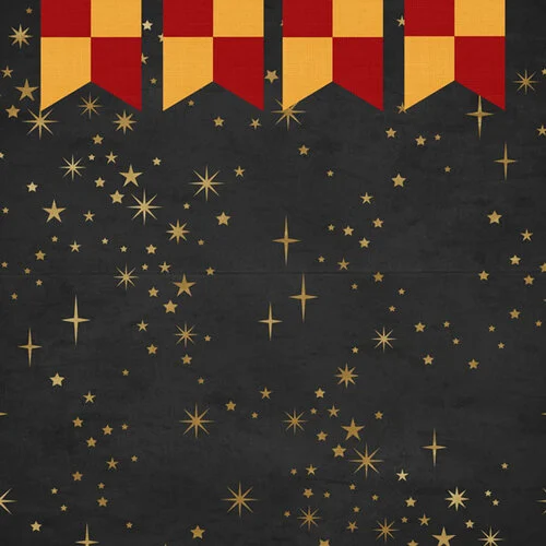 Scrapbook Customs - Wizard Collection - 6 x 6 Paper Pack - Red and Gold