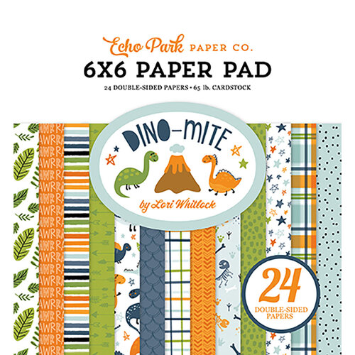 Echo Park - Dino-Mite Collection - 6 x 6 Paper Pad 1 Echo Park - Dino-Mite Collection - 6 x 6 Paper Pad