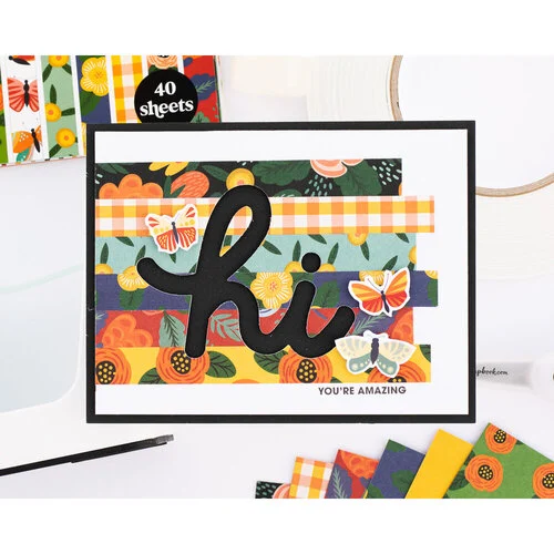 Scrapbook.com - Joyful - Patterned Cardstock Paper Pad - Double Sided - A2 - 4.25 x 5.5 - 40 Sheets 7 Scrapbook.com - Joyful - Patterned Cardstock Paper Pad - Double Sided - A2 - 4.25 x 5.5 - 40 Sheets