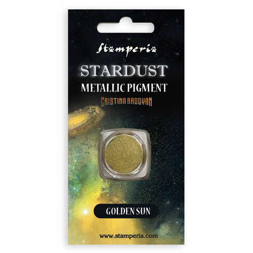 Stamperia - Stardust Pigment - Golden Sun - 0.5 gr 1 Stamperia - Stardust Pigment - Golden Sun - 0.5 gr