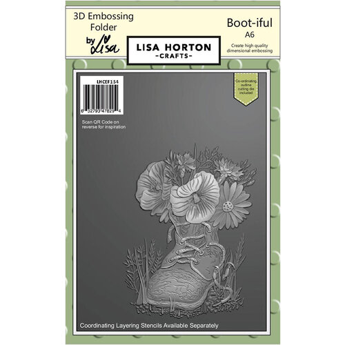 Lisa Horton Crafts - 3D Embossing Folders with Coordinating Dies - Boot-iful