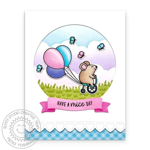 Sunny Studio Stamps - Sunny Snippets - Craft Dies - Birthday Mouse 4 Sunny Studio Stamps - Sunny Snippets - Craft Dies - Birthday Mouse