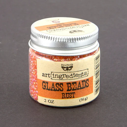 Prima - Finnabair Collection - Art Ingredients - Glass Beads - Rust