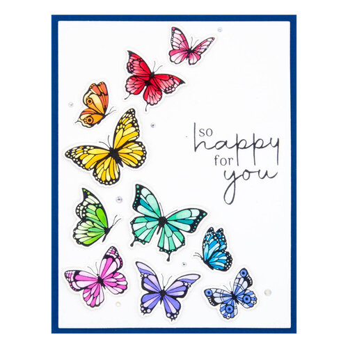 Spellbinders - BetterPress Collection - Press Plates and Die Set - Butterfly Swirl