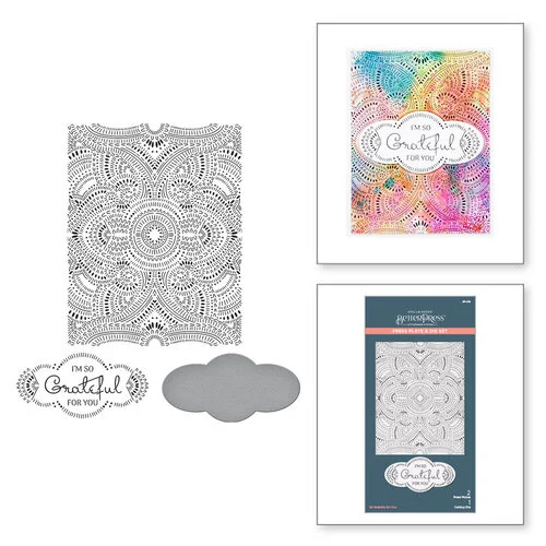 Spellbinders - BetterPress Collection - Press Plates and Die Set - So Grateful for You