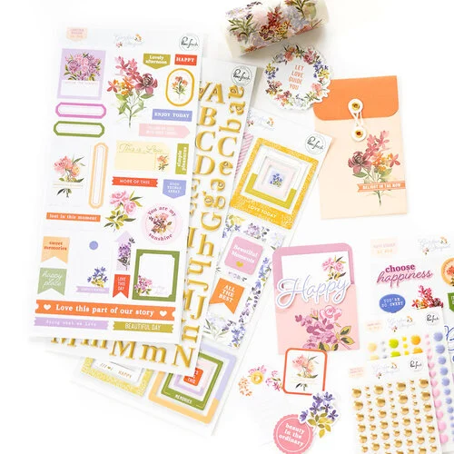 Pinkfresh Studio - Garden Bouquet Collection - Cardstock Stickers