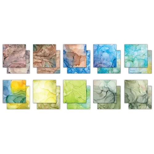 Craft Consortium - Ink Drops Collection - 6 x 6 Paper Pad - Earth 3 Craft Consortium - Ink Drops Collection - 6 x 6 Paper Pad - Earth