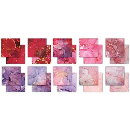 Craft Consortium - Ink Drops Collection - 6 x 6 Paper Pad - Rose
