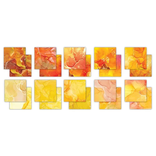 Craft Consortium - Ink Drops Collection - 12 x 12 Paper Pad - Sunset 3 Craft Consortium - Ink Drops Collection - 12 x 12 Paper Pad - Sunset