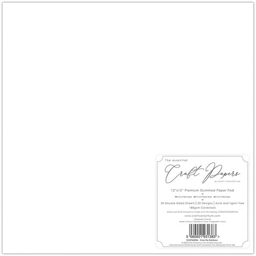Craft Consortium - 12 x 12 Paper Pad - Over The Rainbow