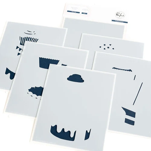 Pinkfresh Studio - Layering Stencils - Sweet Day 1 Pinkfresh Studio - Layering Stencils - Sweet Day