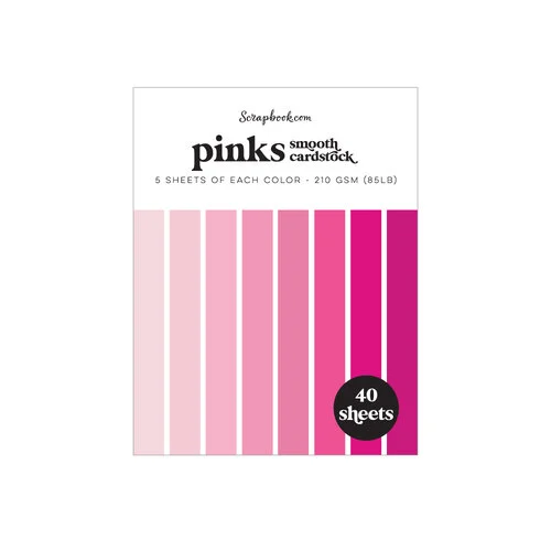 Scrapbook.com - Pinks - Smooth Cardstock Paper Pad - Double Sided - A2 - 4.25 x 5.5 - 40 Sheets 1 Scrapbook.com - Pinks - Smooth Cardstock Paper Pad - Double Sided - A2 - 4.25 x 5.5 - 40 Sheets