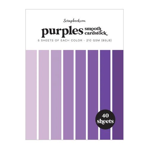 Scrapbook.com - Purples - Smooth Cardstock Paper Pad - 6x8 - 40 Sheets