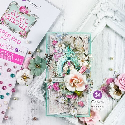 Prima - Avec Amour Collection - 12 x 12 Paper Pad