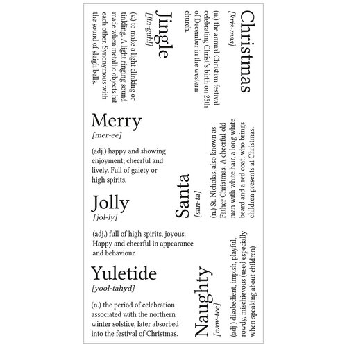 Sizzix - Clear Stamps - Festive Dictionary Definitions