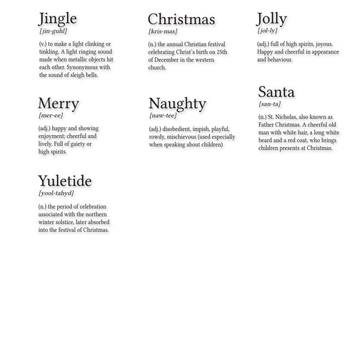 Sizzix - Clear Stamps - Festive Dictionary Definitions 3 Sizzix - Clear Stamps - Festive Dictionary Definitions