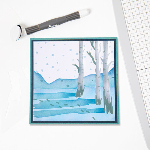 Sizzix - Christmas - Layered Stencils - Winter Scene