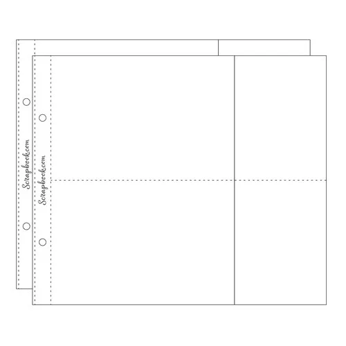 Scrapbook.com - 6x8 Page Protectors - Panoramic - Two 4x6 Two 3x4 Pockets - 20 Pack