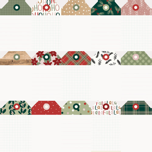 Simple Stories - Boho Christmas Collection - 12 x 12 Double Sided Paper - Tag Elements