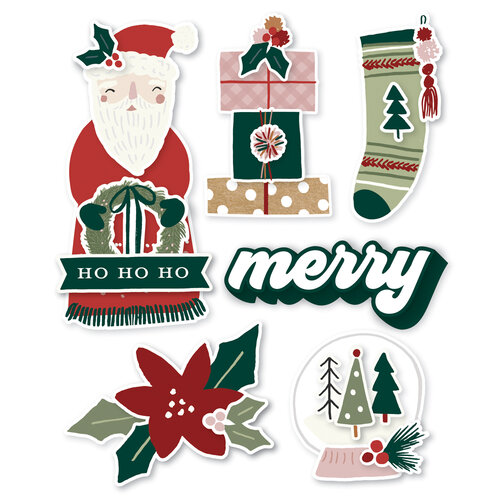 Simple Stories - Boho Christmas Collection - Layered Chipboard