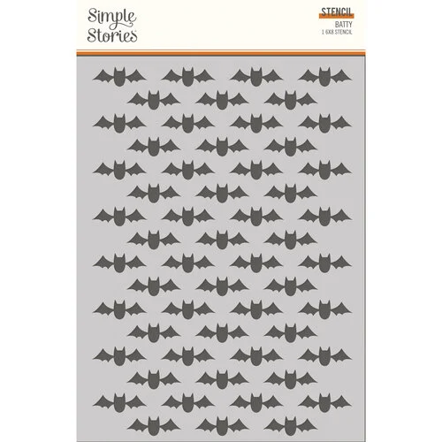 Simple Stories - FaBOOlous Collection - Stencils - Batty