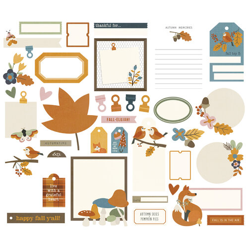 Simple Stories - Acorn Lane Collection - Ephemera - Journal Bits and Pieces