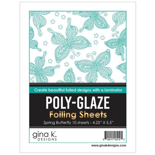 Gina K Designs - Poly-Glaze Foiling Sheets - Spring Butterfly 1 Gina K Designs - Poly-Glaze Foiling Sheets - Spring Butterfly