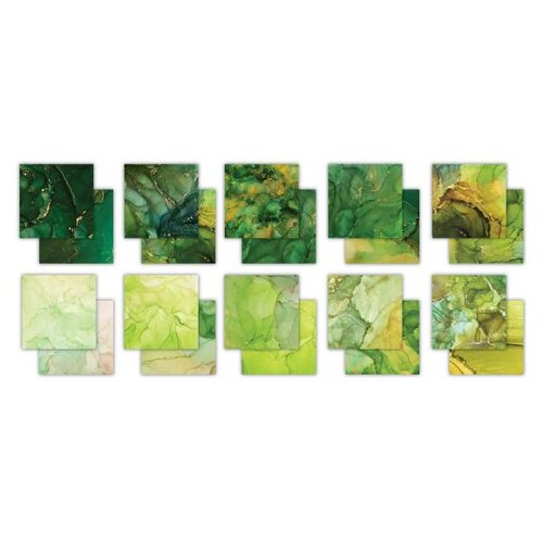 Craft Consortium - Ink Drops Collection - 6 x 6 Paper Pad - Organic