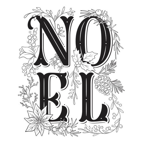Spellbinders - BetterPress Collection - Press Plates - Festive Noel 1 Spellbinders - BetterPress Collection - Press Plates - Festive Noel
