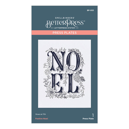 Spellbinders - BetterPress Collection - Press Plates - Festive Noel 3 Spellbinders - BetterPress Collection - Press Plates - Festive Noel