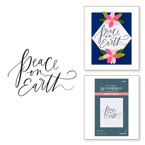 Spellbinders - BetterPress Collection - Press Plates - Peace on Earth
